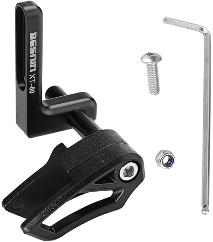 Guida Catena Anteriore Per Bici &ndash; Protezione Deragliatore In Alluminio E POM, Nera, Universale