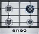  Siemens EC6A5HB90D Integrado Gas Negro, Acero inoxidable hobs - Placa (Integrado, Gas hob, Acero inoxidable, Negro, Acero inoxidable, hierro fundido, Derecho)