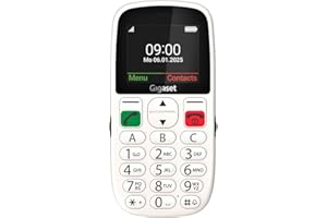 Gigaset GL395 Telefono Cellulare - Per degli anziani - tasti grandi e pulsante di emergenza SOS - Resistente a polvere e spruzzi d'acqua - Senza contratto - Display TFT a colori, Bianco perla