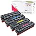 Price comparison product image AQINK Compatible 4-Pack HP 203A CF540A CF541A CF542A CF543A Toner Cartridge Replacement for 203X CF540X CF541X CF542X CF543X fits for HP LaserJet Pro MFP M254dw M254nw M281fdw M281fdn M280nw
