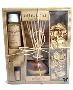 Iris Ceramic Patchouli Fragrance Gift Pack (Set of 5, Brown)