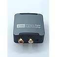 Etzin Analog to Digital Audio Converter, RCA (L/R) to Optical Toslink Coaxial Adapter, 3.5mm AUX Jack to Toslink Coaxial Optical Connector for PS3 PS4 DVD HDTV Home Cinema Systems EPL-1177H