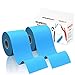 Produktbild Youngdo Kinesiologie Tape, elastische Qualitäts-Bandage für Sport, Physiotherapie und Medizin, 5 cm x 5 m, 2 Rollen im Set (Blau)