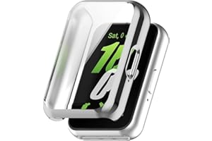 JDXFENG Watch Bands Watch Straps Screen Protector Case for Samsung Galaxy Fit 3 Soft TPU Full Coverage Bumper Anti-Scratch Screen Protector Full Cover Case Fit for Samsung Galaxy Fit 3