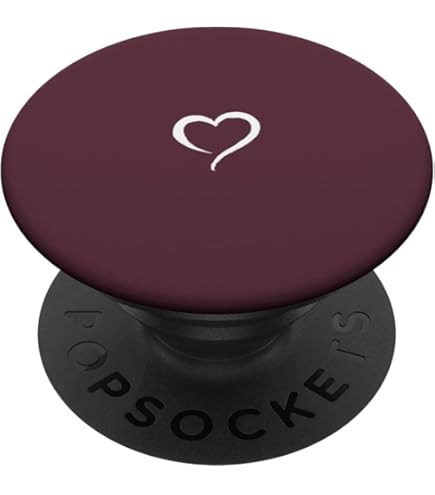 Bordeaux Red Small Heart Symbol Minimalist Dark Red PopSockets PopGrip: Extendable Base And Handle For Mobile Phones / Tablets With Interchangeable