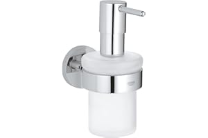 Grohe Start QuickFix dozownik mydła z uchwytem, chromowany, do przyklejenia (QuickGlue A1) lub wkręcany dozownik mydła ref. 41195000