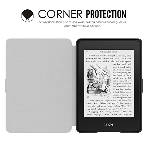 MoKo Kindle Paperwhite Hülle – Ultra Leightweight Schutzhülle Smart Cover mit auto Sleep / Wake Funktion für Alle Kindle Paperwhite (2016 / 2015 / 2013 / 2012 Modelle mit 6 Zoll Display), Zeitung Beige - 6