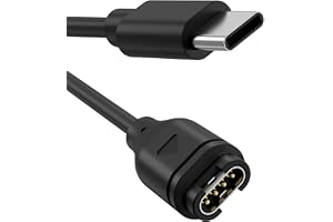 Oumida Laddare kompatibel med Garmin Vivoactive 5 4 3 3S 4S 6, Garmin Vivomove 3/3S/Luxe/Style, USB C-laddningskabel, snabbladdning, bärbar klocka (50 cm)