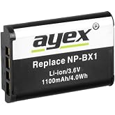 Ayex NP-BX1 Batarya, Sony RX100, RX1, HX300, WX300, HDR-AS15, VB. İle Uyumlu