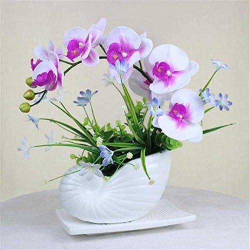 Jhyflower Unique features artificial flower set table floral decoration living room decoration TV cabinet coffee table decoration false, white purple - single butterfly orchid section