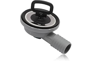 Konuooer Bonde d'écoulement evier Tuyau Vidange en acier inoxydable Ø 55 mm Pour camping-car caravane avec sortie de tuyau de 20-25 mm tuyau d'évacuation à 90° evier