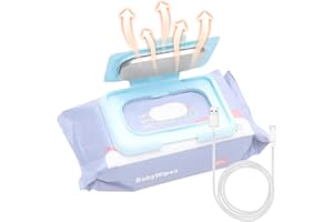 HUIOP toallitas Calientes,Calentador de toallitas húmedas portátil para bebés Calentador de toallitas húmedas para bebés Calentador Alimentado por USB Viajar