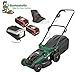 Produktbild Akku Rasenmäher eMow 600 ECO + zwei 36 Volt Akkus, bürstenloser Motor, Energie-Management-System. 37 cm Schnittbreite, 6 fache,Schnitthöhenverstellung, 40 Liter Fangkorb, inklusive Abdeckhaube