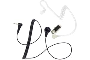 ELENXS Branchez 2.5mm Écouter Uniquement Air Tube Oreillette Rechange pour 5RA UV Baofeng 5R UV Two Way Radio Microphone Haut-Parleur