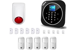 DADVU SOUL & TECHNOLOGY Sistema di Allarme casa Kit Wireless senza fili, WIFI 2.4Ghz, GSM, Kit Dadvu DV-2ATP2, Combinatore Telefonico, 100 zone, App Smart Life (Tuya), Compatibile Google Home ed Alexa