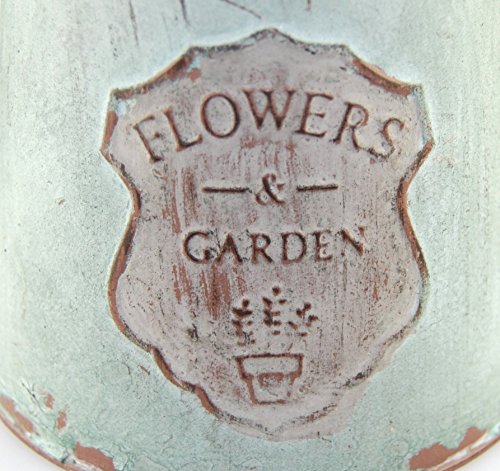 Gießkanne Blumentopf Flowers & Garden antikgrün H 12cm - 6