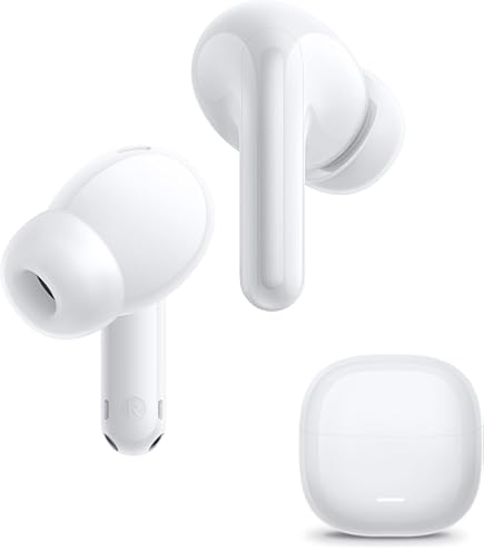 Xiaomi Redmi Buds 6 White - 42 hours battery life, dual driver hi-fi sound, 49dB ANC, 4 EQ modes, AI noise reduction, fast charging, Bluetooth 5.4, Google Fast Pair support