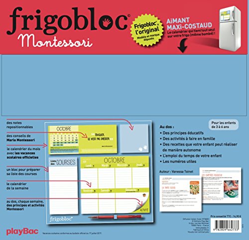 Book's Cover of FrigoBloc Montessori 2018-2019: Calendrier d'organisation familiale