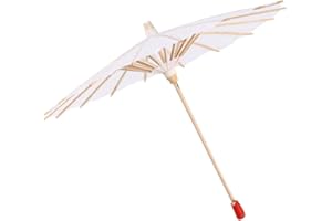 Papier Sonnenschirm, Haofy Weiße Chinesischer Stil Ölpapier Regenschirm, Handgefertigte Dekorative Sonnenschirm für DIY Malerei Hand Gezeichnete Dekoration für Hochzeit Party Schule, Durchmesser 20cm