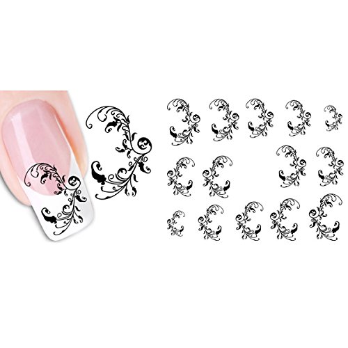 Butterme 12sheet Selbstklebende Schöne Wasser-Nagel-Tätowierung-Aufkleber-Nagel-Kunst-Aufkleber-Abziehbilder - 9