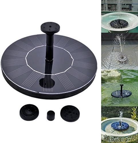 Maelu outdoor solar water floating round fountain, solar water pump, free standing hydraulic generator 1.4W for outdoor garden, pool