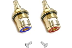 GOIYZTTR 2 pièces tête à disques céramiques, mitigeur 1/2 tour joint antidéflagrant antirouille anti-corrosion - Salle de bain Cuisine