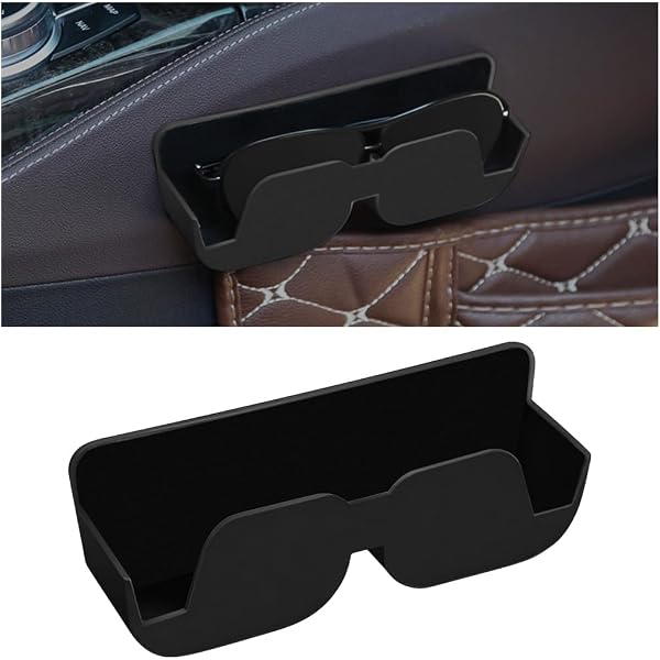 Support De Lunettes De Soleil Pour Pare-Soleil De Voiture – Étui De Protection Noir – Clip Élastique, Ouverture à Une Main - 12