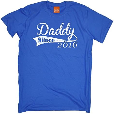 123t Men's Daddy Since 2016 Dad Father T Shirt Grandad Children Child Kids Grandpa Year Personalised Baby Babies Birthday Gift Christmas Present T-SHIRT