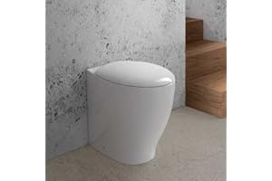 CERAMICSTORE WC filo muro con profondità ridotta di 48 cm Domus Falerii Mascalzone con sedile Soft Close