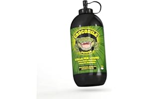 Pattex Crocodile Power Cola para madera, pegamento fuerte para madera para interiores y exteriores*, cola transparente al secar, cola resistente al agua, 1x225g