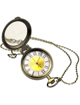 Taschenuhr TU04 mit römischen Zahlen und langer Kette in Altgoldoptik, Modeschmuck, von Kobert Goods