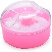 Puderdose Mit Quaste – Leer, Aus Metall, Für Bodypuder, Babypuder & Make-up