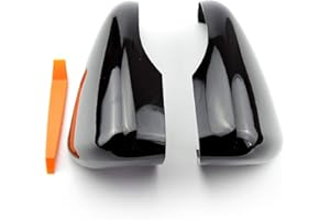 MKptopia 2-częściowa zamienna pokrywa lusterka bocznego skrzydła kompatybilna z VW GOLF 6 VI MK6 GTI R line R20 kompatybilna z To-uran-Black