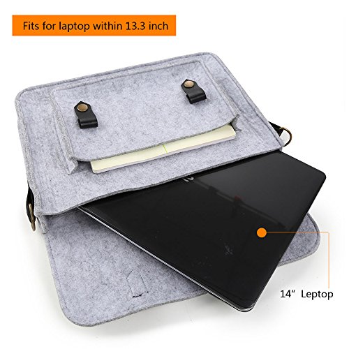 Koolertron 13-13,3 Zoll Filz Laptop-Hülle Tragetasche Tragetasche Abdeckung für die meisten 13,3-Zoll Apple MacBook Air, MacBook Pro Retina, Ultrabook , Chromebook und iPad Tablet - 2