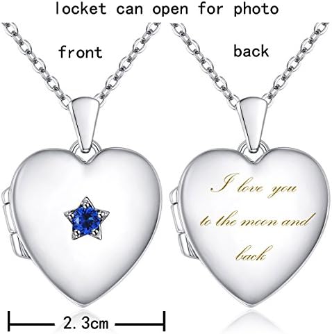 I Love You To The Moon And Back Infinity Heart Star Pendant Necklaces Lockets for Women Photo