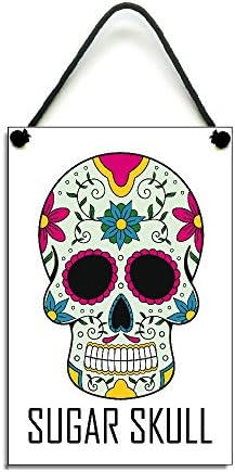 Sugar Skull Gift Fun Handmade Wooden Home Sign/Plaque 264