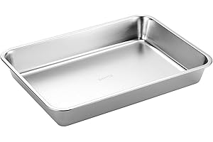 SANTOS Edelstahl Grillschale - Auffangschale 41,5x29,5x6cm - Robuste Grillpfanne - Perfekt für Gemüse, Fisch & mehr - Leicht zu reinigen - BBQ Zubehör