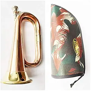 Ultimate Bugle Brass and Copper Instrument for Boy Scouts, Army Military, Student(Bugle wt-950 gm with bag)