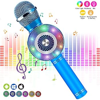 bluetooth microphone fishoaky karaok gjejevete chanter parleur intgr