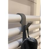 Havlu Askılığı, 6'lı Set, Duşakabin ve Havlupan Petek i&ccedil;in, Banyo Mutfak Kancalı (Gri)