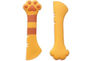 Meow&Woof Katzen-Nassfutterlöffel, Mini-Spatel für Haustierdosenfutter, BPA-freie Silikondosenlöffel für Tierfütterung, kleine Gläserspatel, leicht zu reinigender Schaber für Hundefutter Dosen