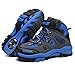 Produktbild Kinder Baumwollschuhe Schnee Stiefel Winterstiefel Warmfutter Wanderschuhe Wanderstiefel Bergstiefel sportlich bequem Unisex Outdoor Wandern Trekking Jungen Mädchen Wasserdichte Plattform(Blau,EU37)