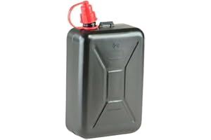 hünersdorff 810201 Bidon de Carburant Standard 2l, bidon de Rechange pour Motos, Bec verseur intégré, HD-PE, Made in Germany, Production certifiée TÜV, Noir