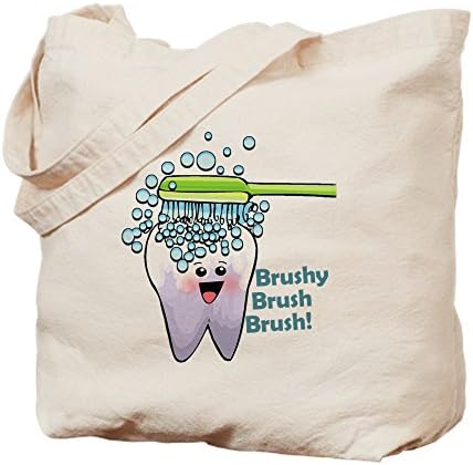 CafePress - Brushy Brush Brush - Natural Canvas Tote Bag, Cloth Shopping Bag