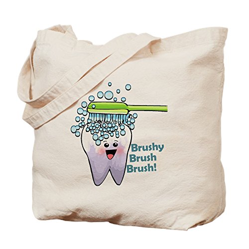 CafePress - Brushy Brush Brush - Natural Canvas Tote Bag, Cloth Shopping Bag