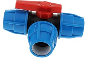 Baoblaze Conector en T Adaptador de 3 Vías para Tubo Tubo de PPR/PE/PVC Aplicable, Núcleo de plástico de 40 mm