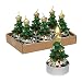 Produktbild Unbekannt Sigro 6 Stück verziert Weihnachtsbaum Form Teelichter Kerzen, 7 cm, grün