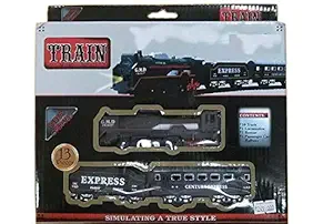 frek selak Black Train Battery Operated Toy Set for Kids, Big Size & Musical Toy Train for Kids (Black Train).