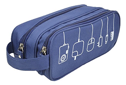 Preisvergleich Produktbild Multifunktionale Elektronische Speicher-Beutel Digitale Aufbewahrungstasche Tragbaren Elektronischen Organizer für Elektronikzubehör und Make-up-Tools Reisetasche Reise Zubehör - Dunkelblau
