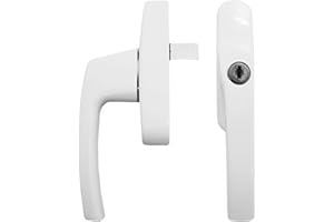 UPVCSTORE Roto Siegenia Si Aubi Alu500 Aluminium Tilt Turn Window Handle Replacement Fork & Blade (White)